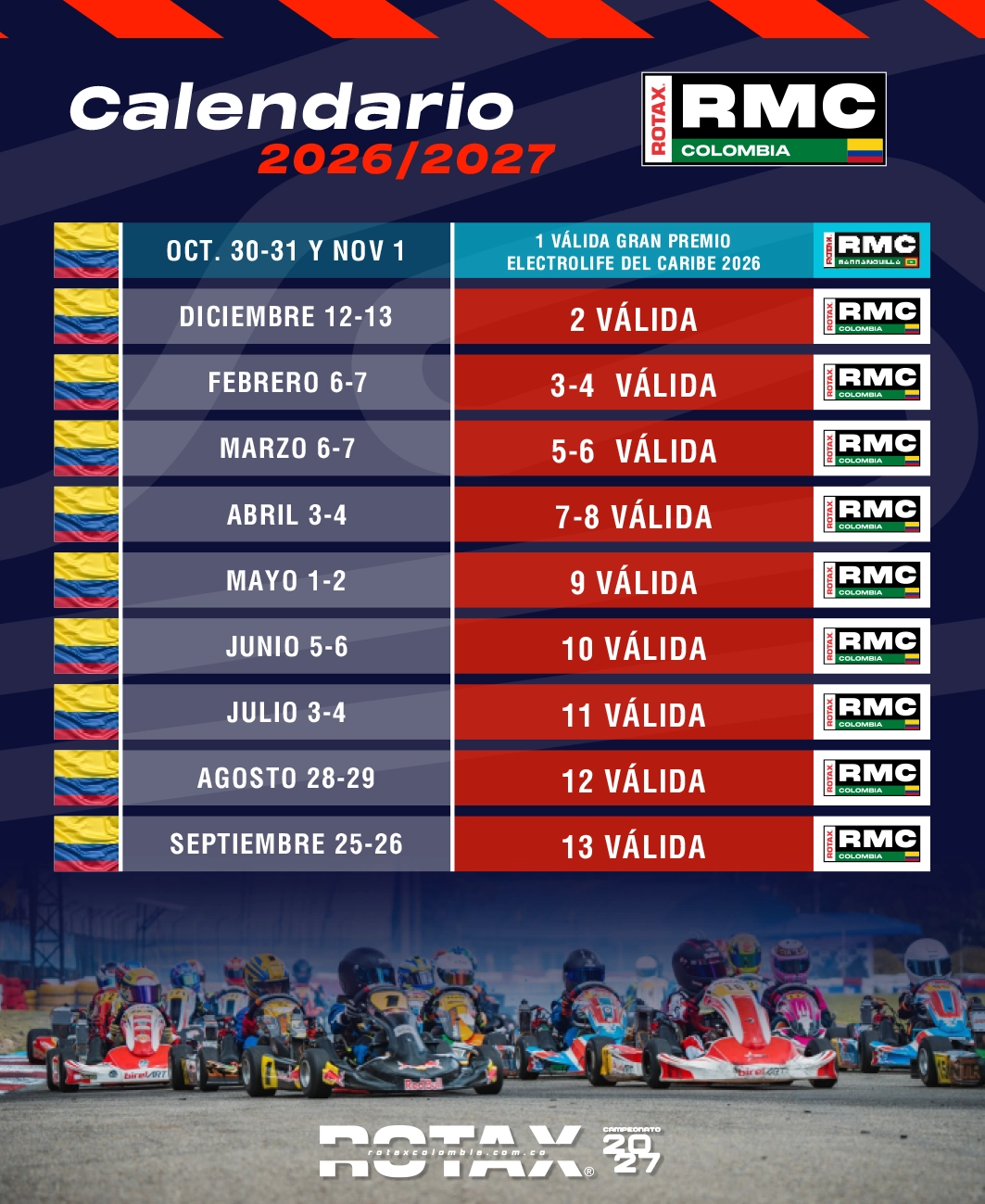 CALENDARIO ROTAX 2027